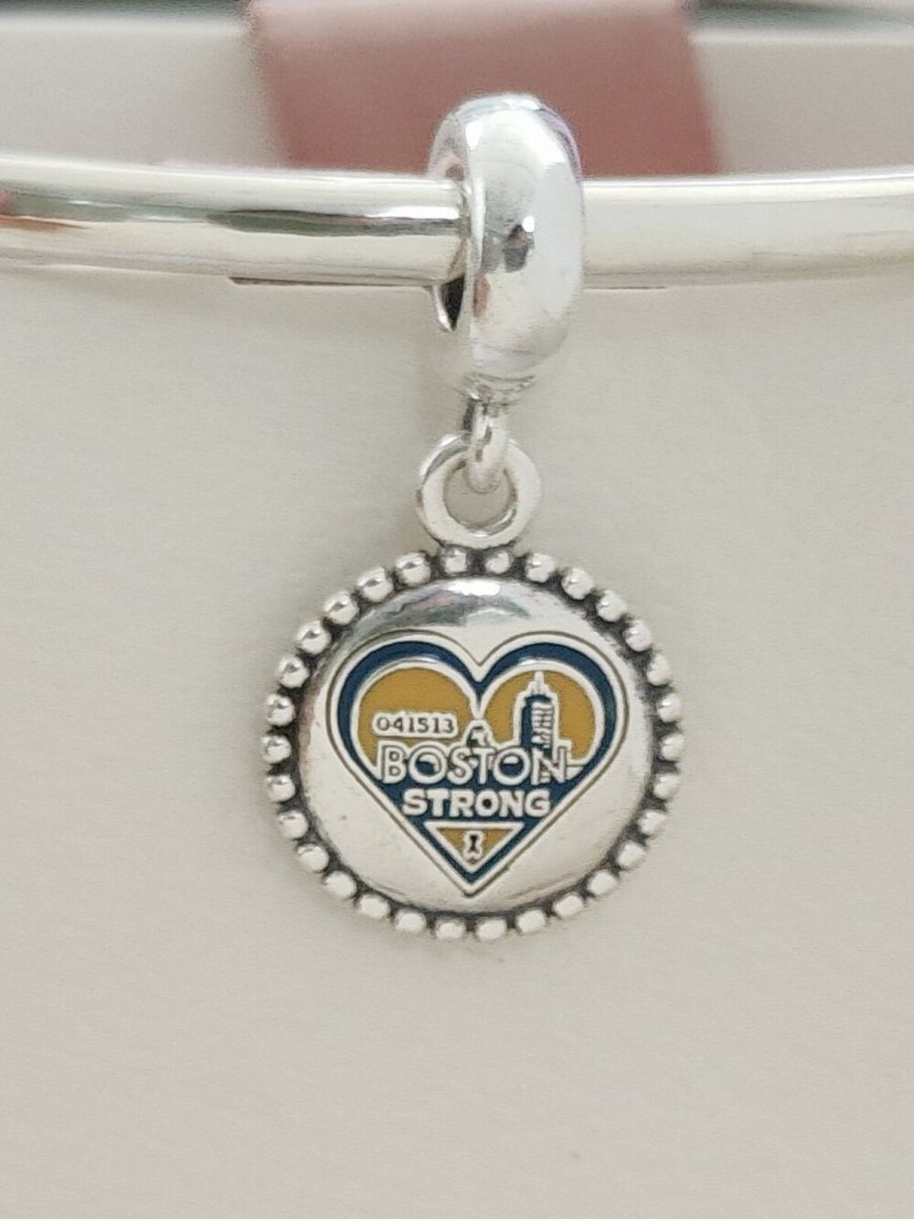 Pandora Boston Strong Dangle Charm Bracelet Pendant S925 Silver with box